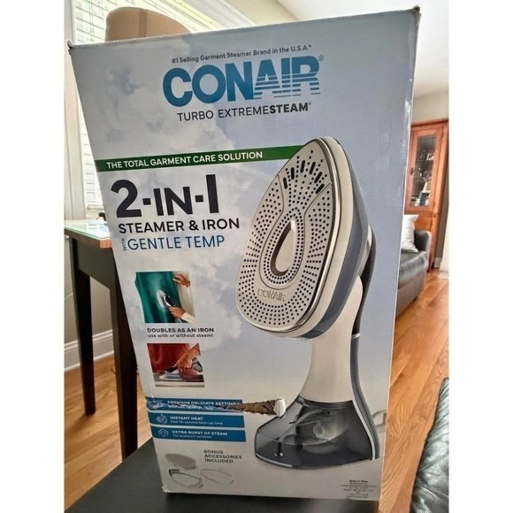 Conair Turbo ExtremeSteam 2-in-1 Steamer & Iron with Gentle Temp NEW open box